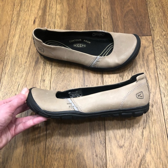 Keen size 7 leather slip on shoes flats contour arch - Picture 4 of 10